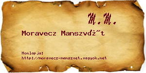 Moravecz Manszvét névjegykártya